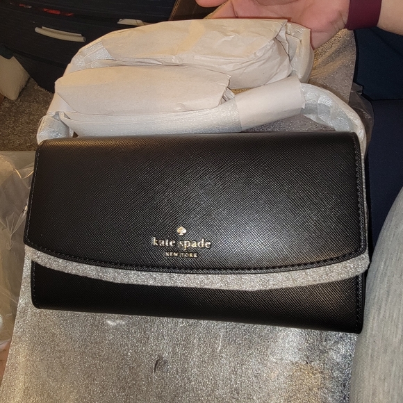 NWT KATE SPADE Saffiano Black small Crossbody - Picture 6 of 9